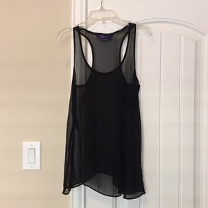 Black tank top blouse